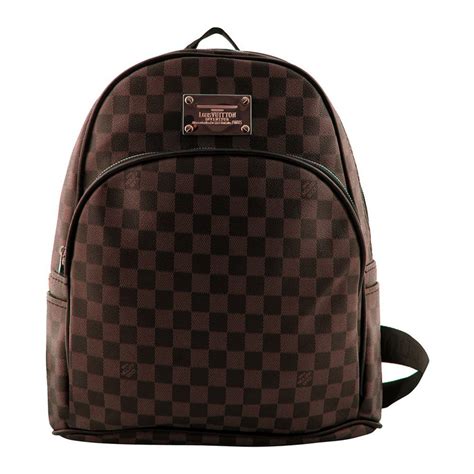 louis vuitton backpack checkered brown